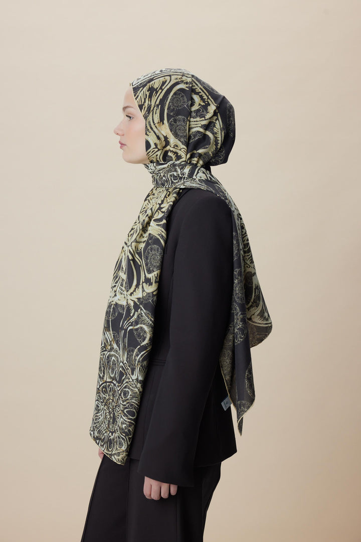 Maisa FASL PAMUK İPEK ŞAL 70*190 CM - KAHVERENGİ