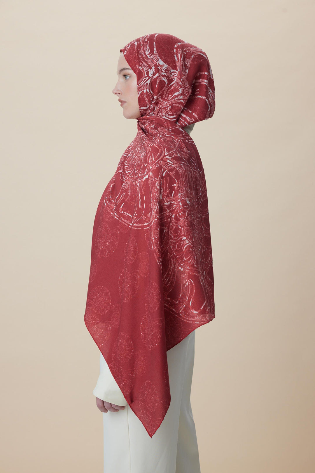 Maisa FASL PAMUK İPEK ŞAL 70*190 CM - KİREMİT