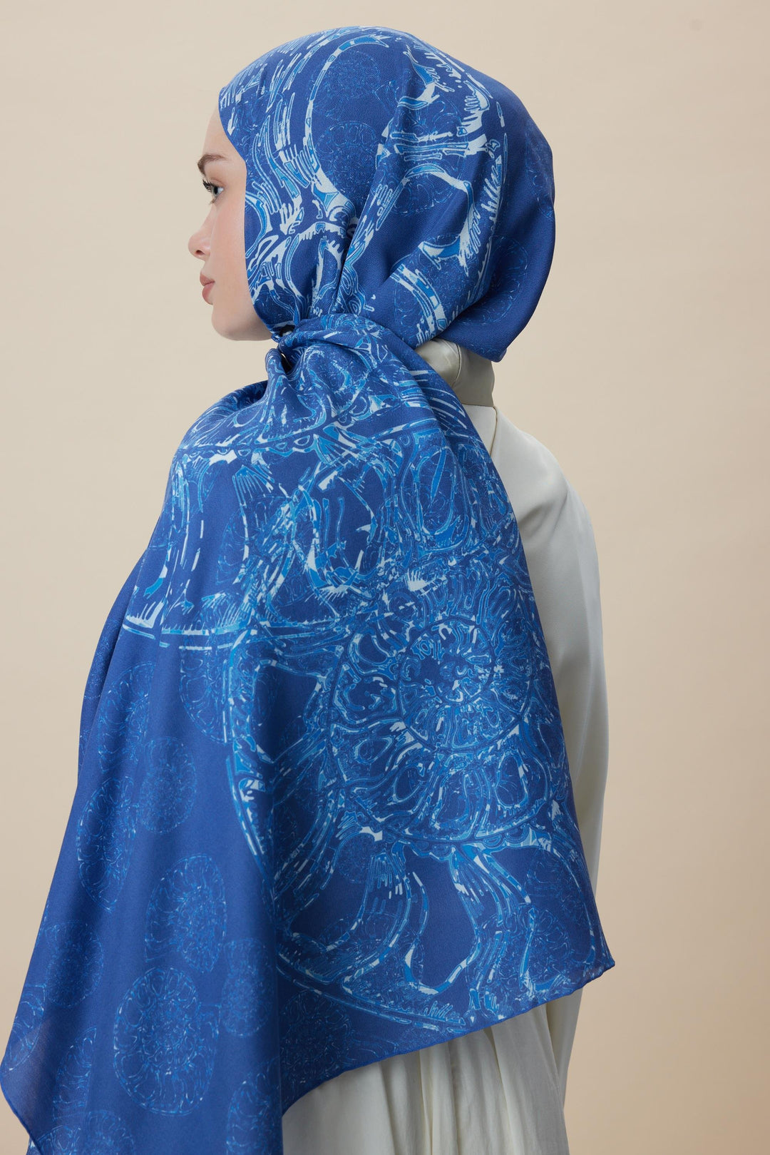 Maisa FASL PAMUK İPEK ŞAL 70*190 CM - MAVİ