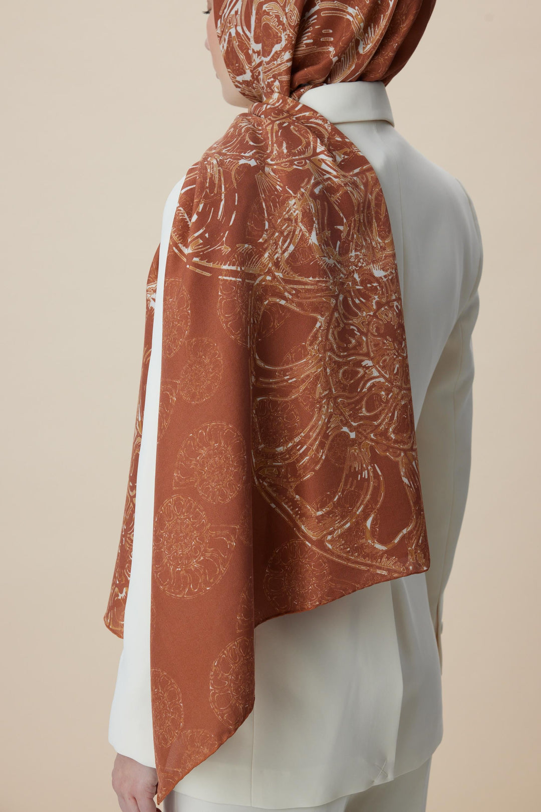 Maisa FASL PAMUK İPEK ŞAL 70*190 CM - TARÇIN