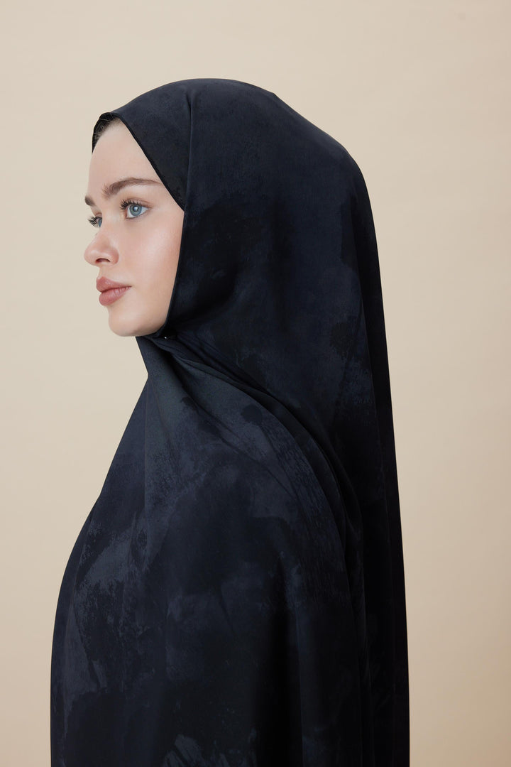 Maisa GELİNCİK KREP İPEK ŞAL 70*190 CM - ANTRASİT