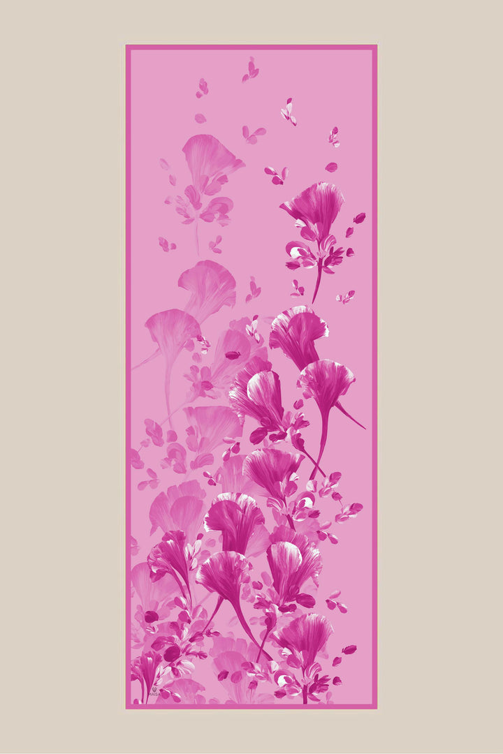 Maisa GEM KREP İPEK ŞAL 70*190 CM - FUŞYA