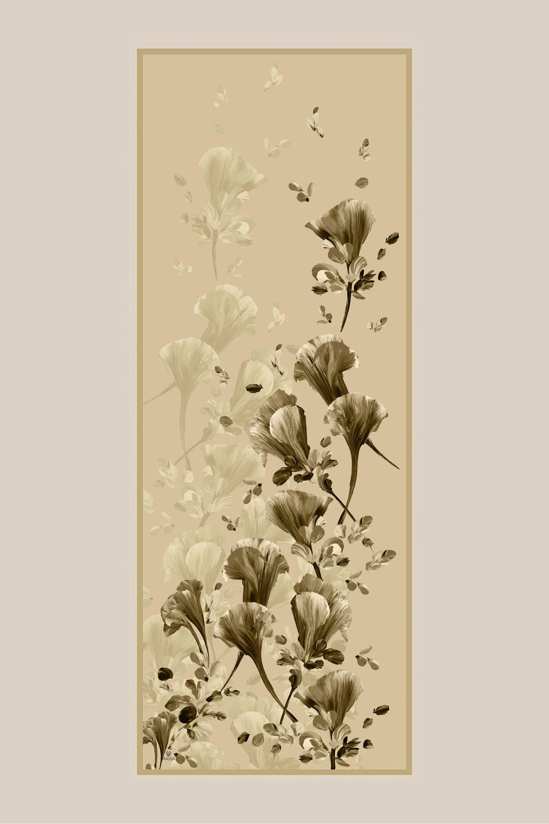 Maisa GEM KREP İPEK ŞAL 70*190 CM - TOPRAK