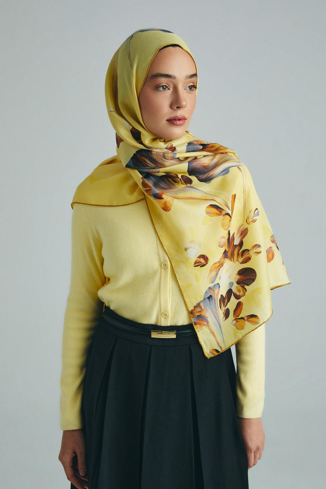 Maisa GEM PAMUK İPEK ŞAL 70*190 CM - SARI