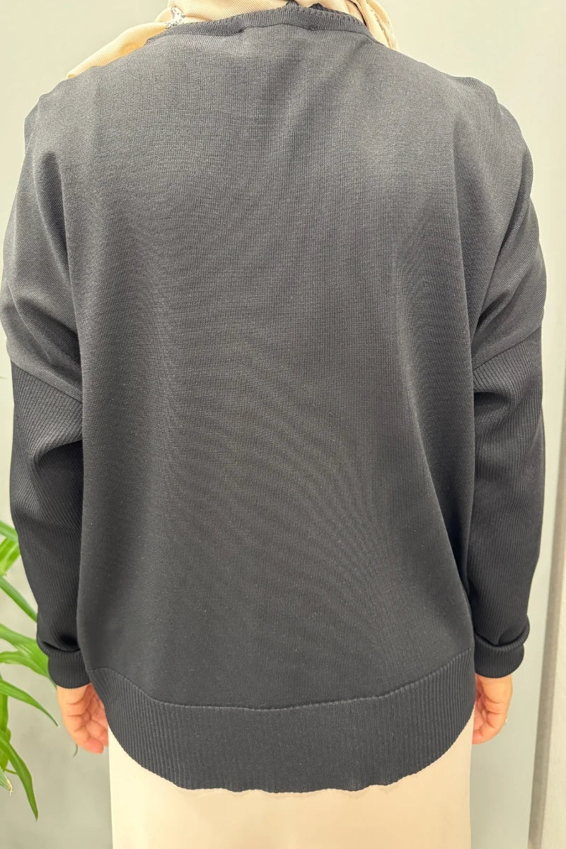 Ghisa Bluz Siyah 26KÖRBLZ 4907 - Siyah - Görsel 5 