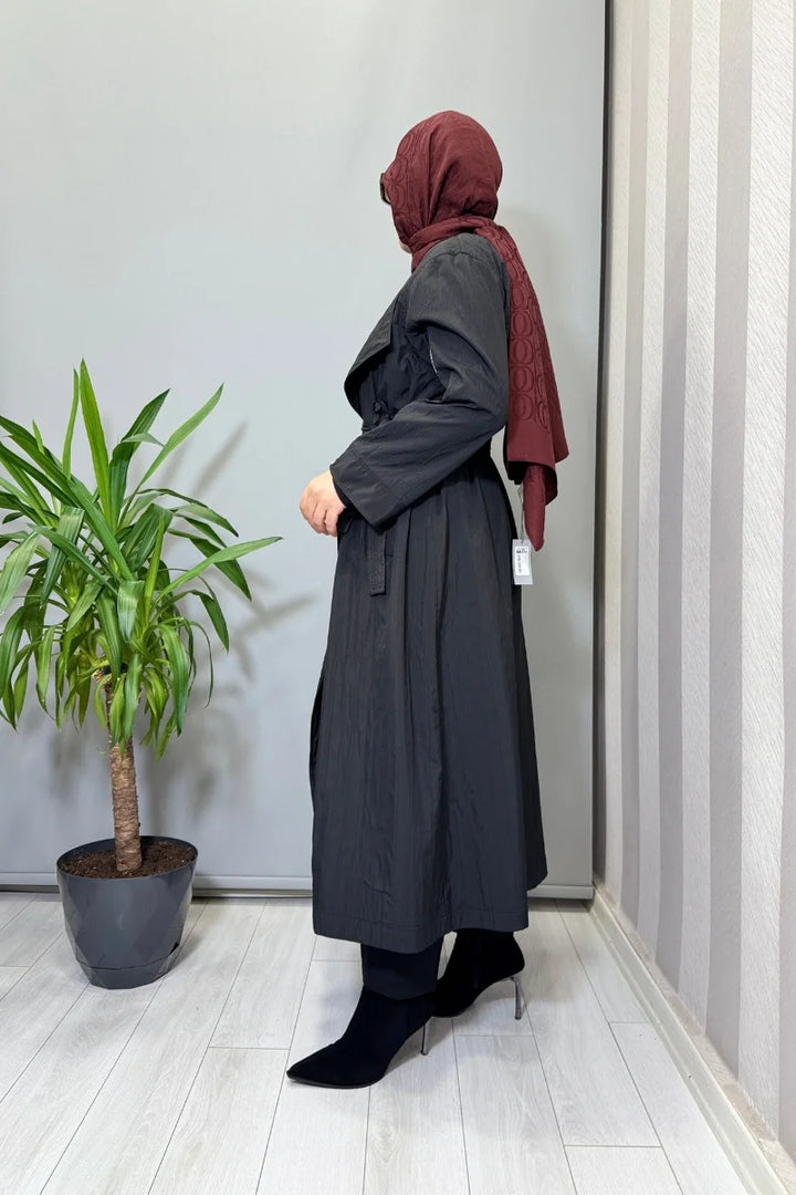 Ghisa Fermuar Detaylı Trenç Siyah 26KGSPRD 2684
