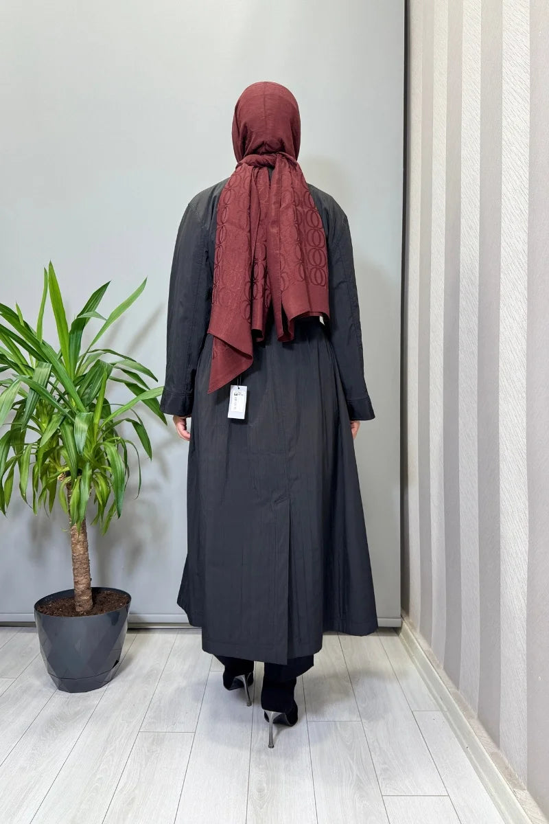 Ghisa Fermuar Detaylı Trenç Siyah 26KGSPRD 2684
