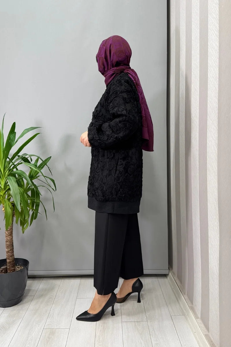 Ghisa Gül Detaylı Kap Siyah 26KGSCKT 3206