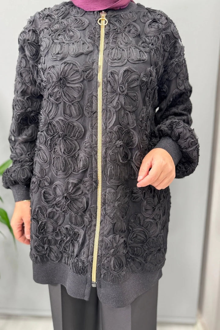 Ghisa Gül Detaylı Kap Siyah 26KGSCKT 3206