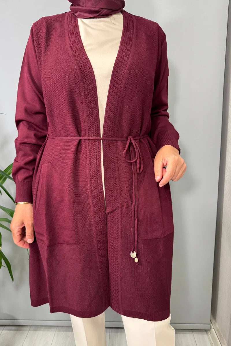 Ghisa Hırka Bordo 26KOBHRK 3185 - Bordo - Görsel 4 
