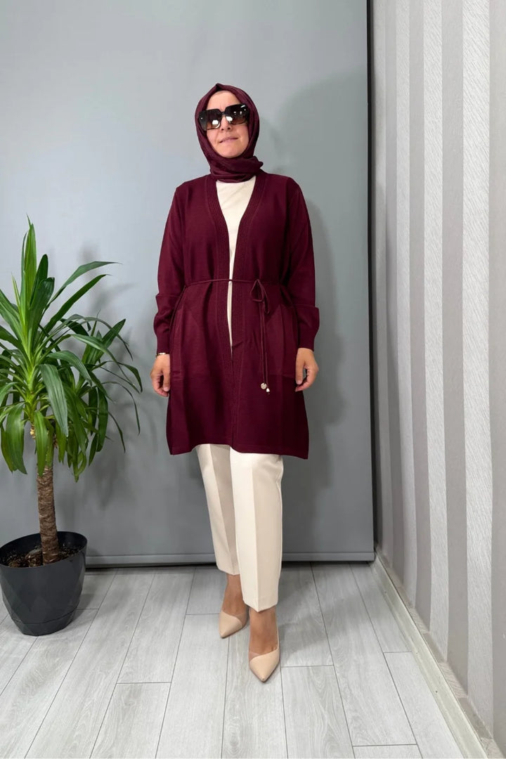 Ghisa Hırka Bordo 26KOBHRK 3185 - Bordo - Görsel 1 