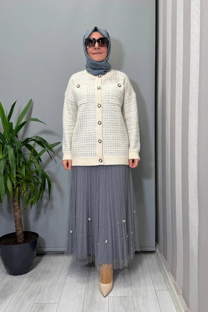 Ghisa Hırka Ekru 26KGSHRK 3307