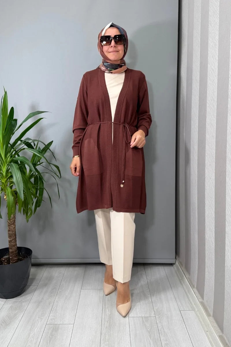 Ghisa Hırka Bordo 26KOBHRK 3185 - Kahve - Görsel 1 