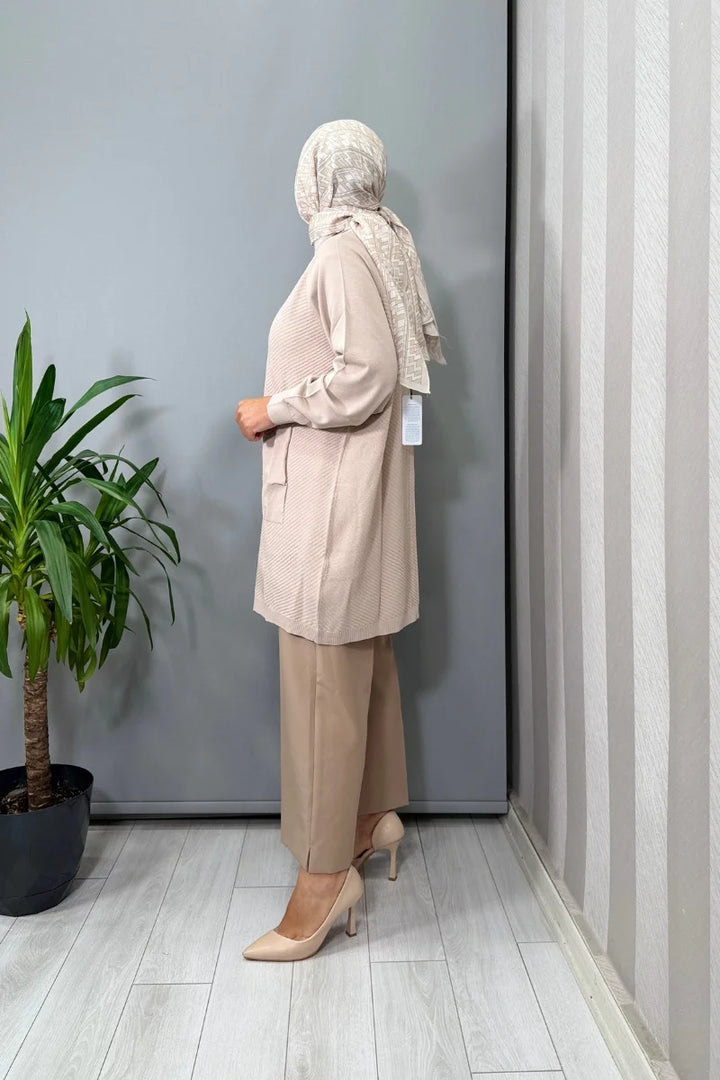 Ghisa Hırka Taş 26KOBHRK 3184 - Taş - Görsel 2 