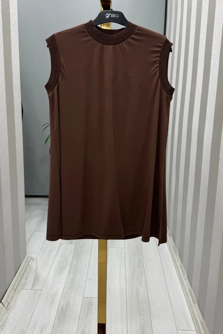 Ghisa Kolsuz Tunik Siyah GSBASİC 4677 - Kahve - Görsel 1 