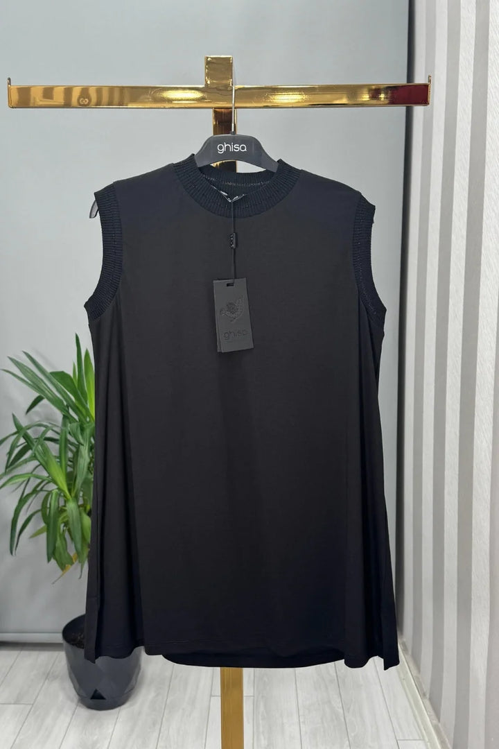Ghisa Kolsuz Tunik Siyah GSBASİC 4677 - Siyah - Görsel 1 