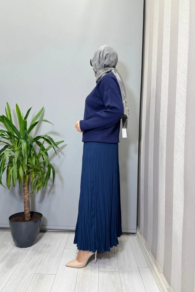 Ghisa Renkli Taş İşlemeli Kısa Tunik Lacivert 26KOBTNK 4144