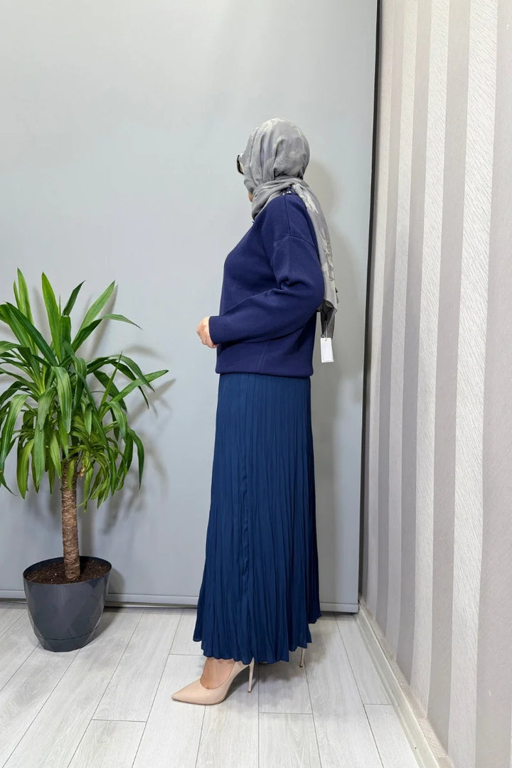 Ghisa Renkli Taş İşlemeli Kısa Tunik Lacivert 26KOBTNK 4144