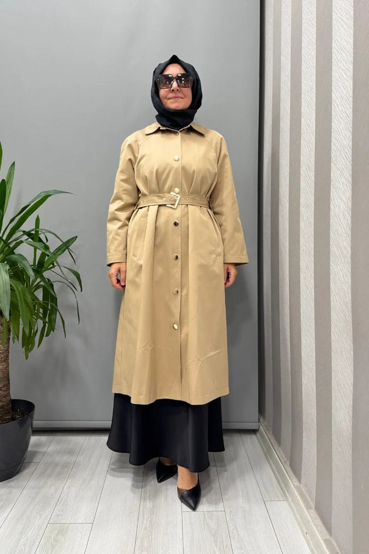 Ghisa Trençkot Bej 26KGSTRN 2687