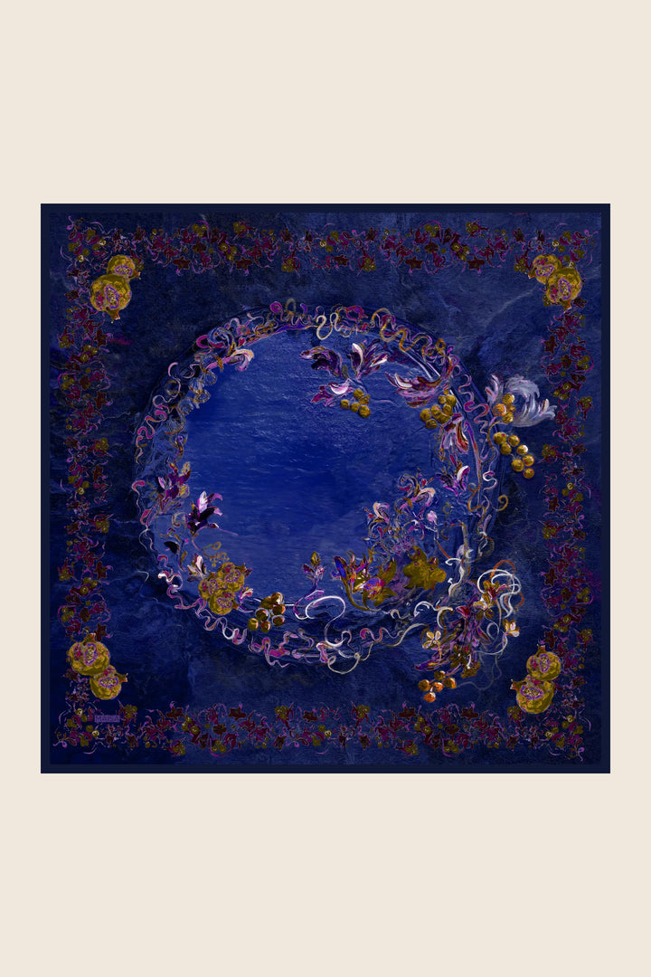Maisa Göknar Mulberry İpek Eşarp - Lacivert