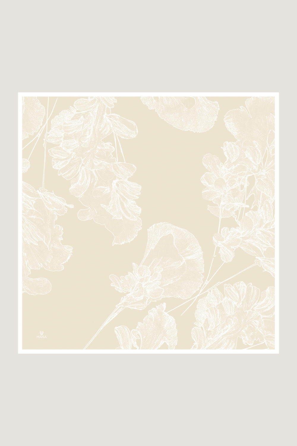 Maisa HALE TİVİL İPEK EŞARP 90*90 CM - KREM