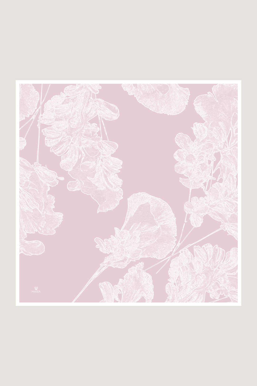 Maisa HALE TİVİL İPEK EŞARP 90*90 CM - PUDRA PEMBE