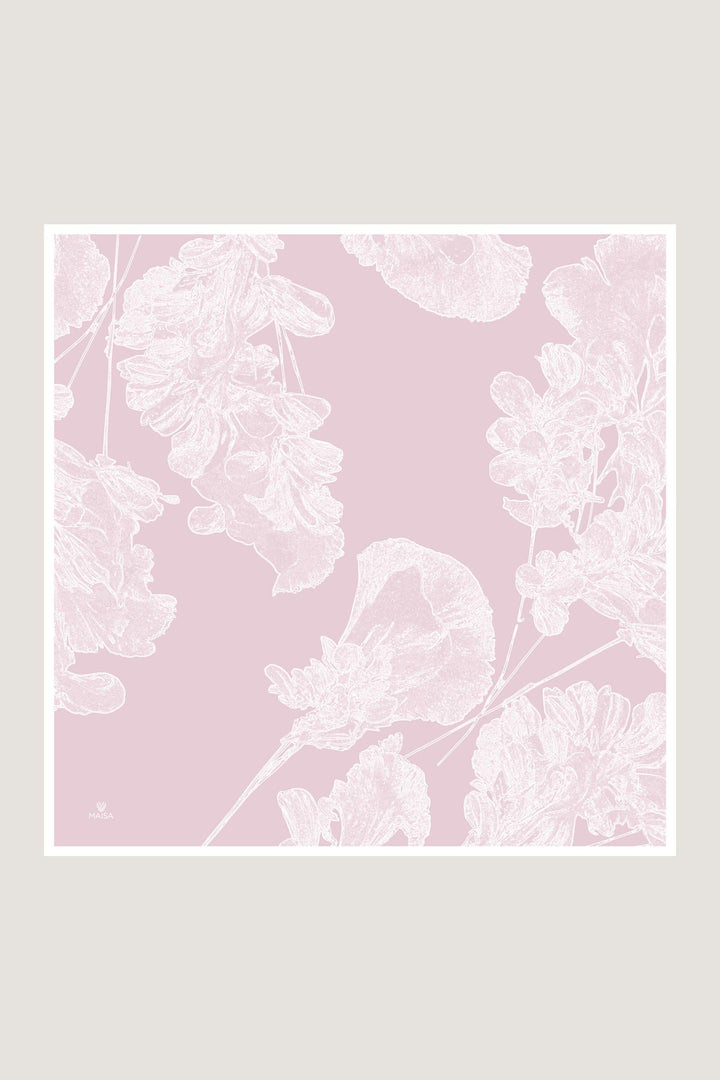 Maisa HALE TİVİL İPEK EŞARP 90*90 CM - PUDRA PEMBE