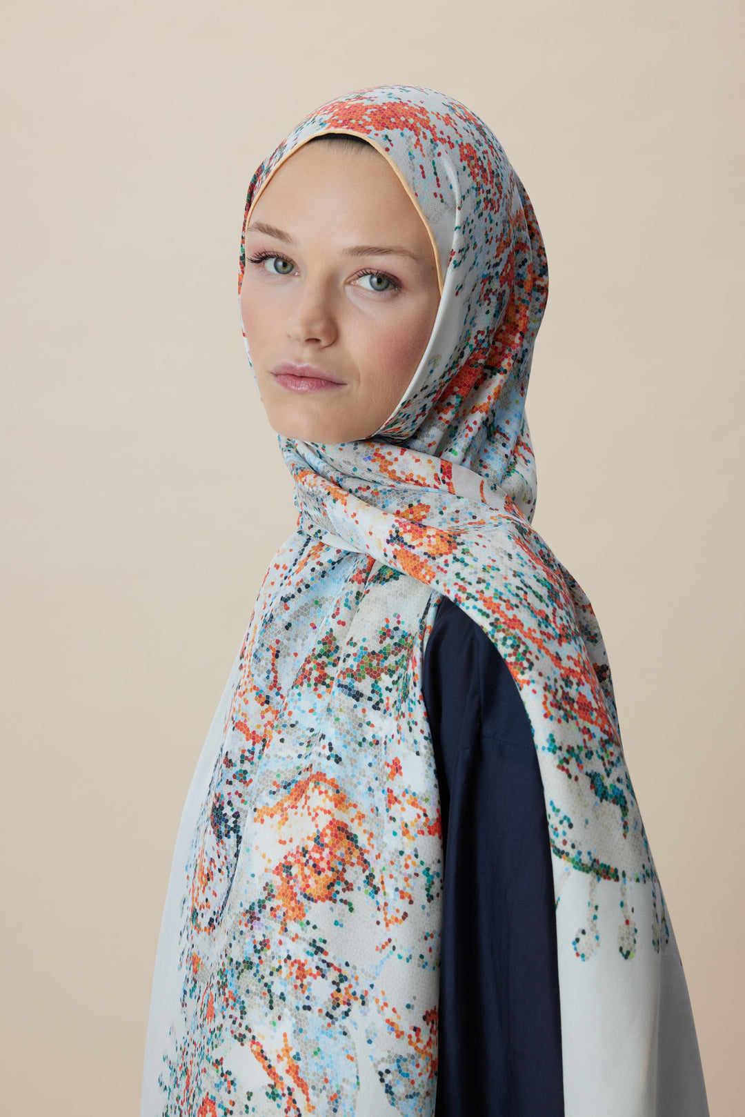 Maisa HAZİNE PAMUK İPEK ŞAL 70*190 CM - TAŞ