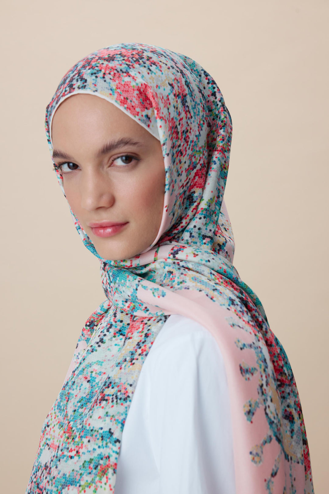 Maisa HAZİNE PAMUK İPEK ŞAL 70*190 CM - PEMBE