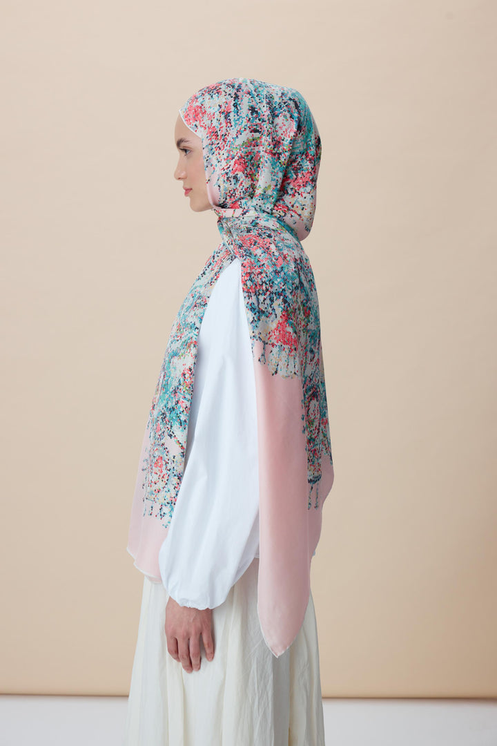 Maisa HAZİNE PAMUK İPEK ŞAL 70*190 CM - PEMBE