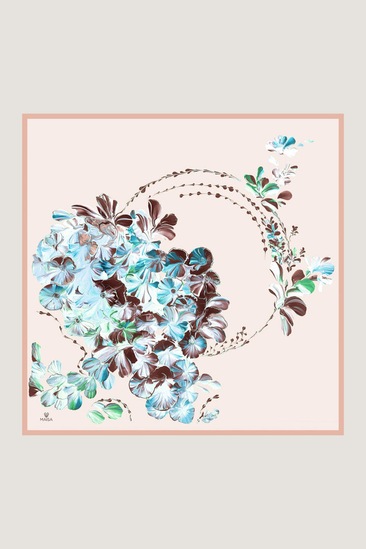 Maisa HELYA SURA İPEK EŞARP 90*90 CM - MİNT YEŞİLİ