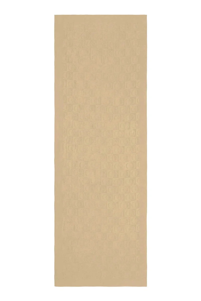 İmannoor Dama Desen Altın Naia Pamuk Şal 70x 200