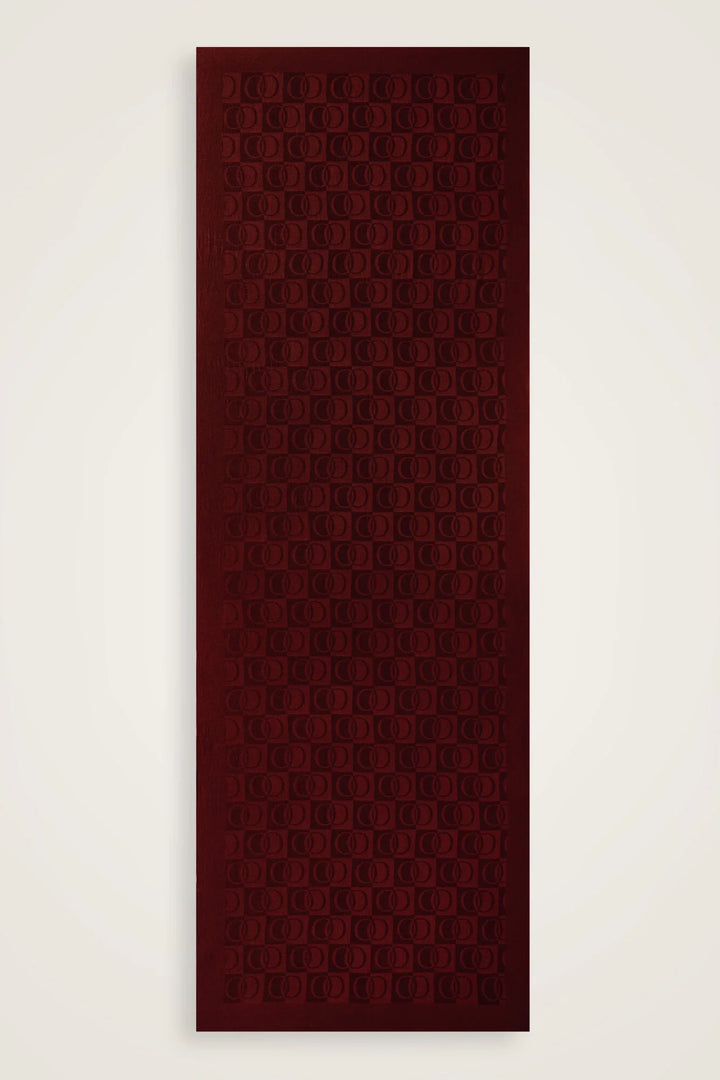 İmannoor Dama Desen Bordo Naia Pamuk Şal 70x 200
