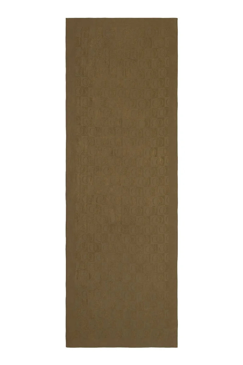 İmannoor Dama Desen Haki Naia Pamuk Şal 70x 200