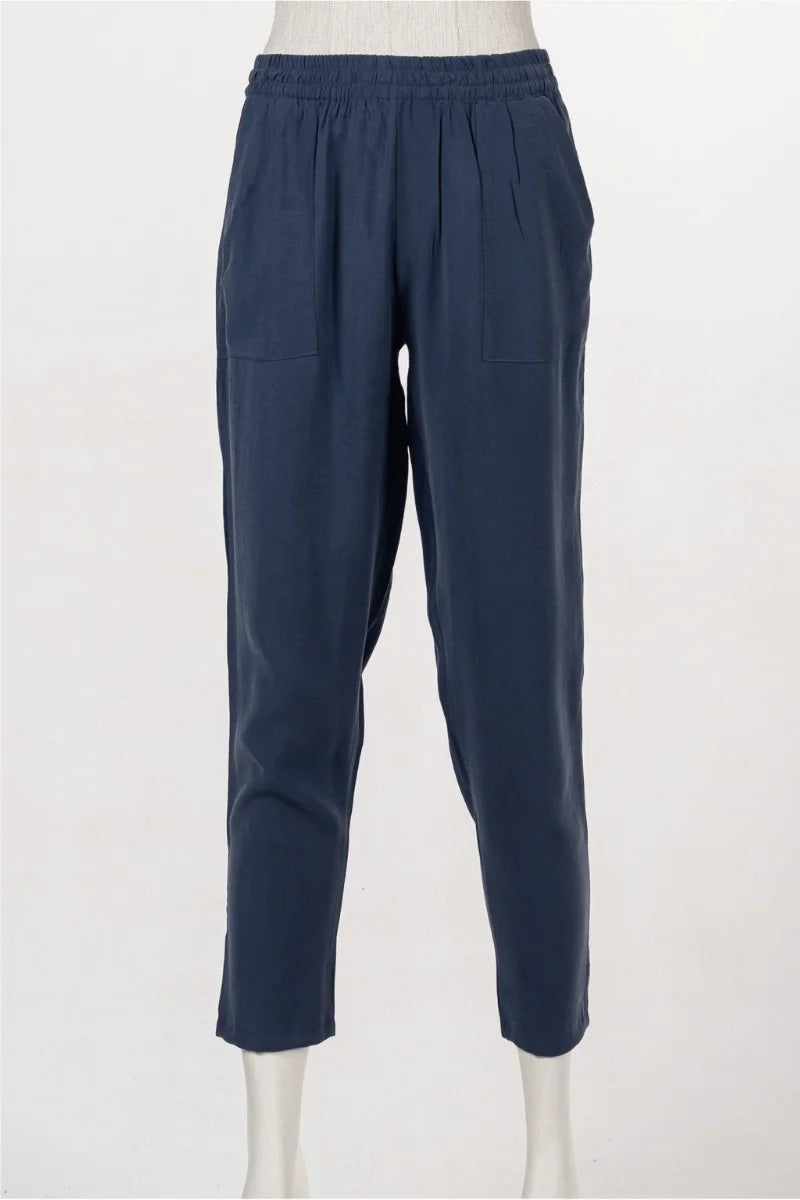 İnvee Doğal Kumaş Pantolon 6960 - İndigo - Görsel 1 #renk_i-ndigo
