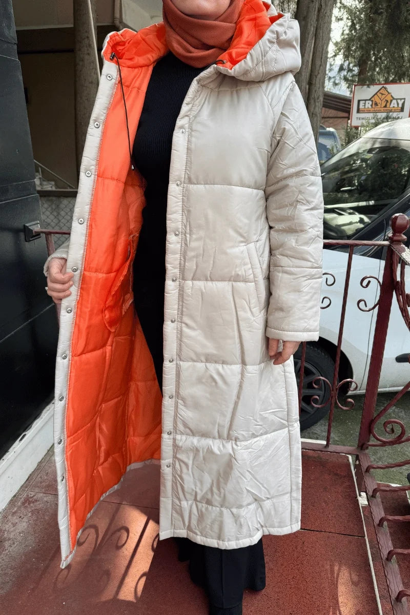 İnvee Şişme Mont 6681 - Bej - Görsel 4 