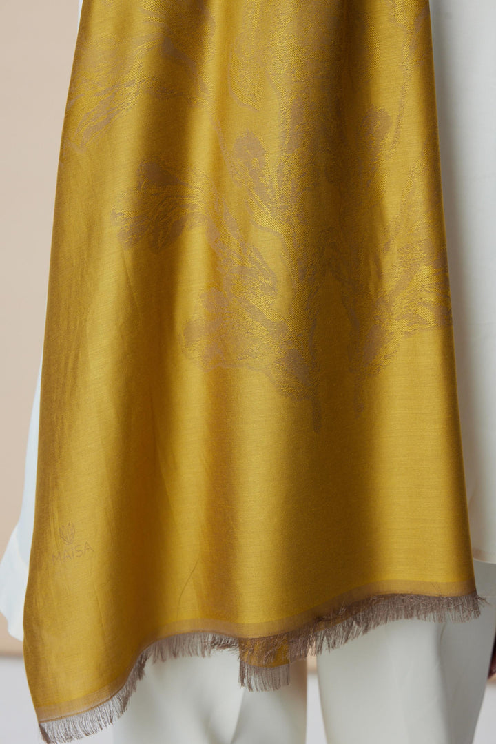 Maisa JADE JAKARLI MODAL İPEK ŞAL 70*200 CM - GOLD