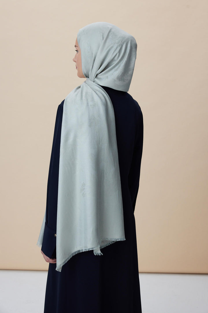 Maisa JADE JAKARLI MODAL İPEK ŞAL 70*200 CM - SU YEŞİLİ