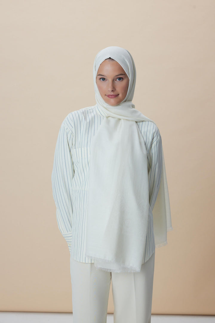 Maisa JADE JAKARLI MODAL İPEK ŞAL 70*200 CM - TAŞ