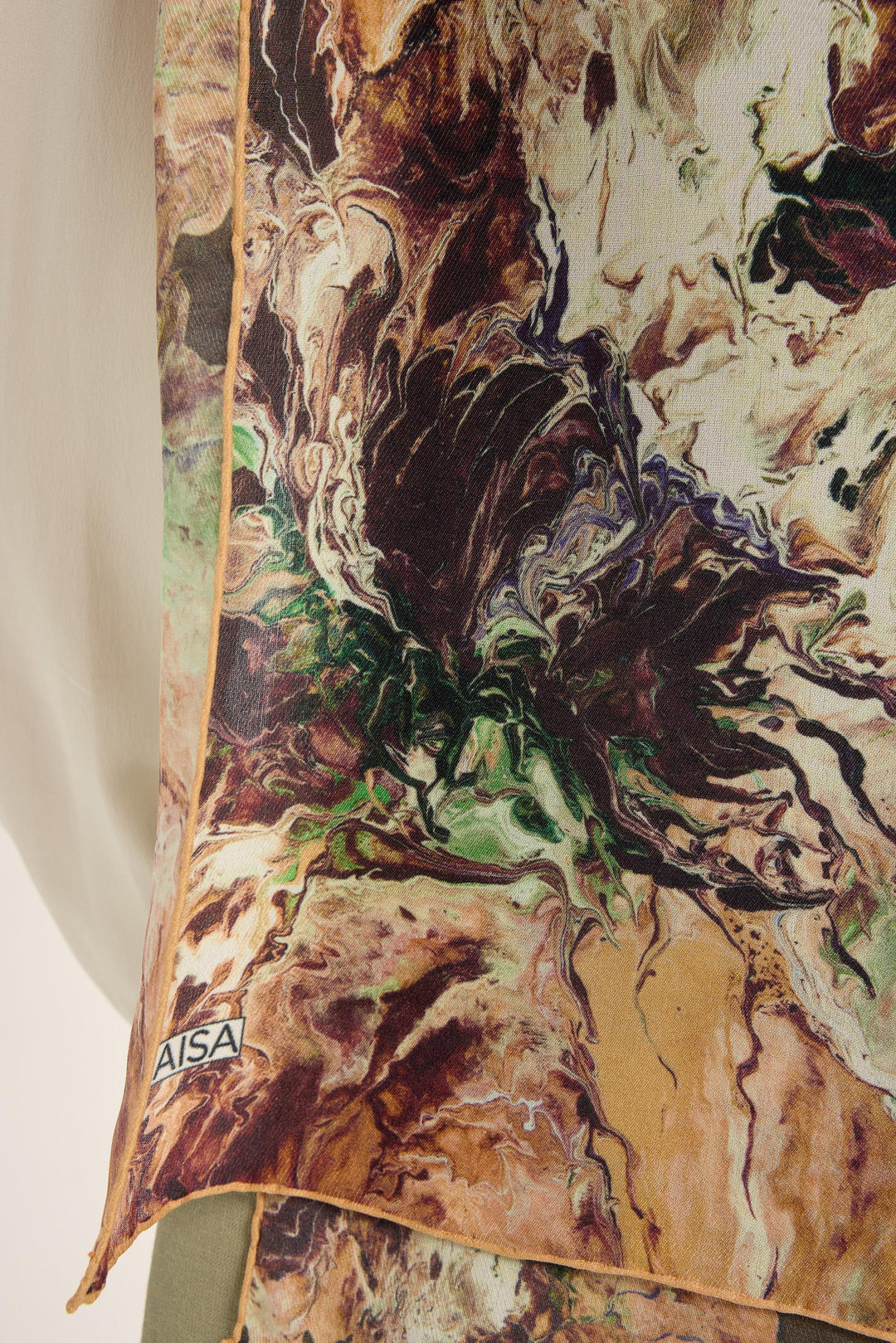 Maisa Katre Pamuk İpek Şal - Kahverengi