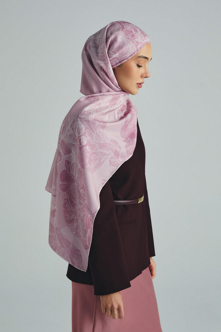 Maisa KEHRİBAR PAMUK İPEK ŞAL 70*190 CM - PEMBE