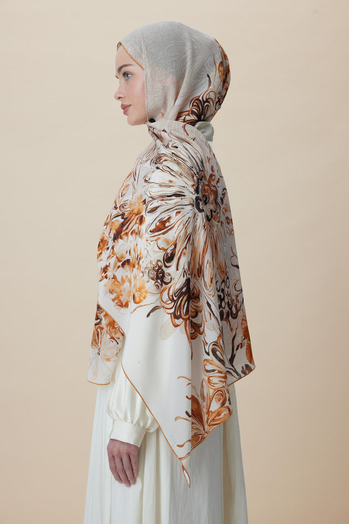 Maisa KORAL KREP İPEK ŞAL 70*190 CM - BEJ