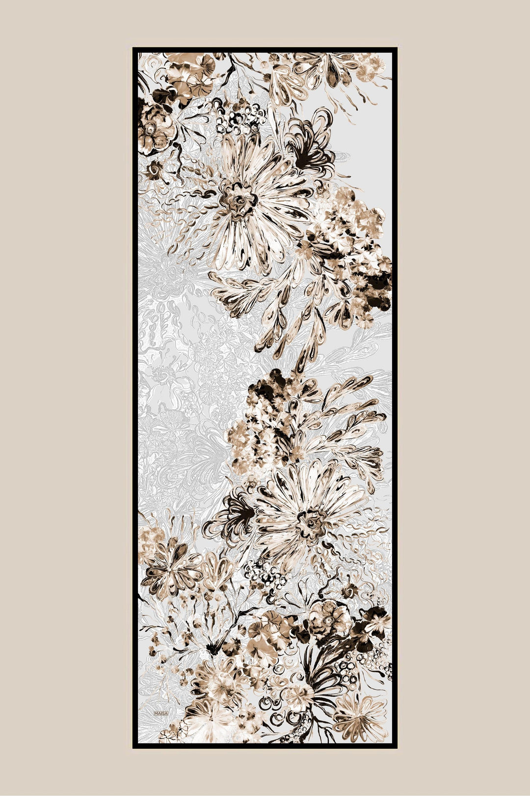 Maisa KORAL KREP İPEK ŞAL 70*190 CM - TAŞ