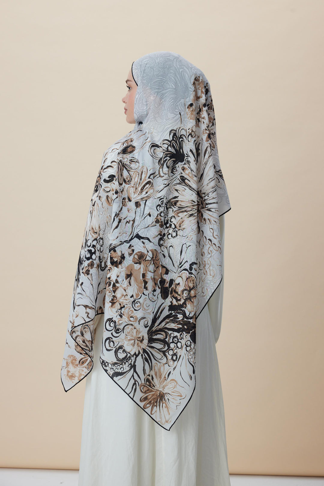 Maisa KORAL KREP İPEK ŞAL 70*190 CM - TAŞ