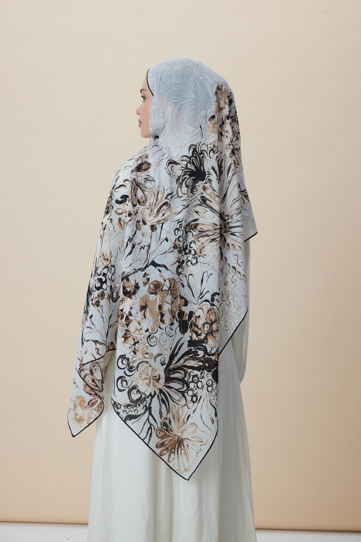 Maisa KORAL KREP İPEK ŞAL 70*190 CM - TAŞ