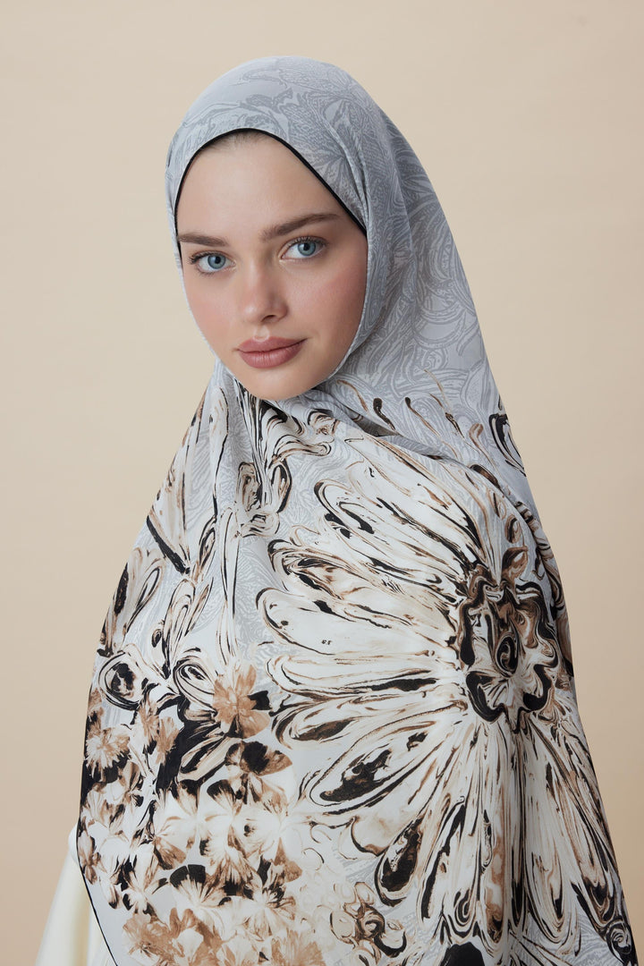 Maisa KORAL KREP İPEK ŞAL 70*190 CM - TAŞ