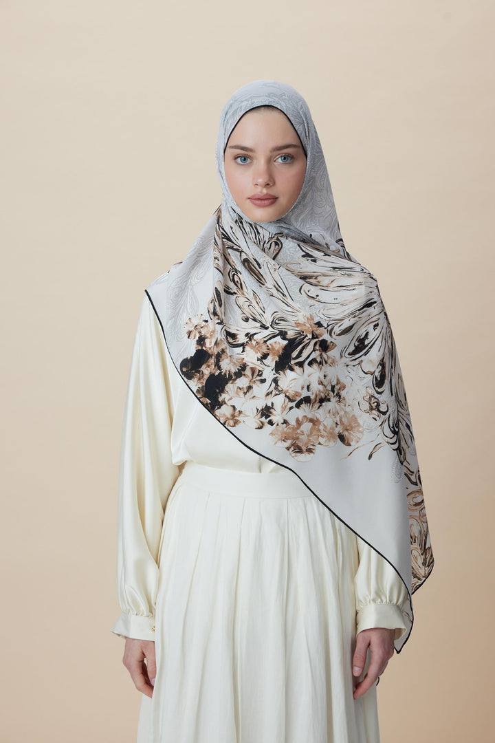 Maisa KORAL KREP İPEK ŞAL 70*190 CM - TAŞ
