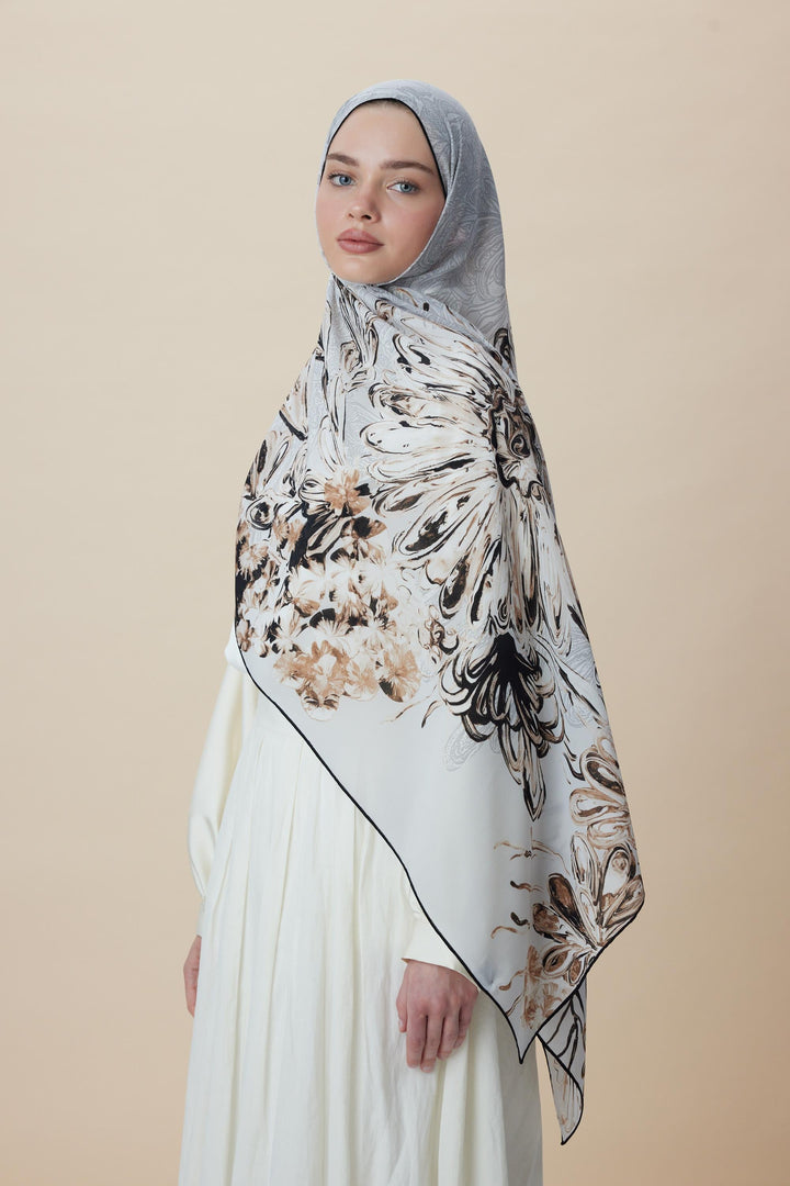 Maisa KORAL KREP İPEK ŞAL 70*190 CM - TAŞ