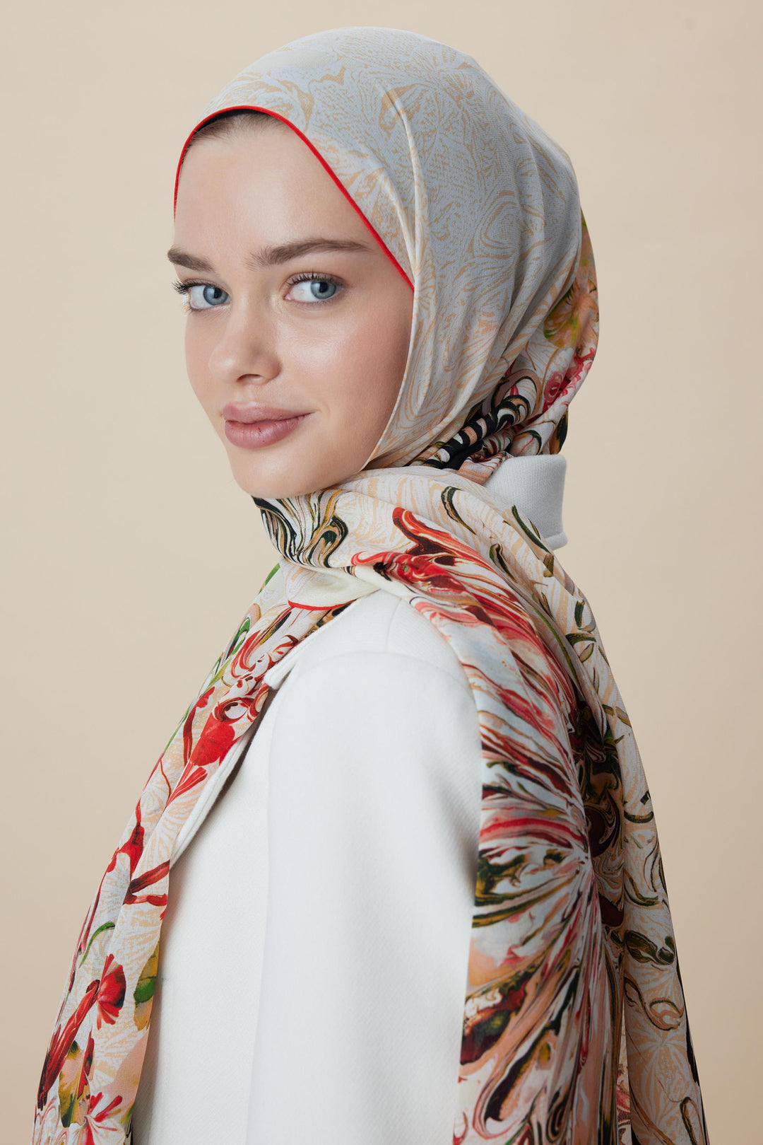 Maisa KORAL KREP İPEK ŞAL 70*190 CM - YEŞİL