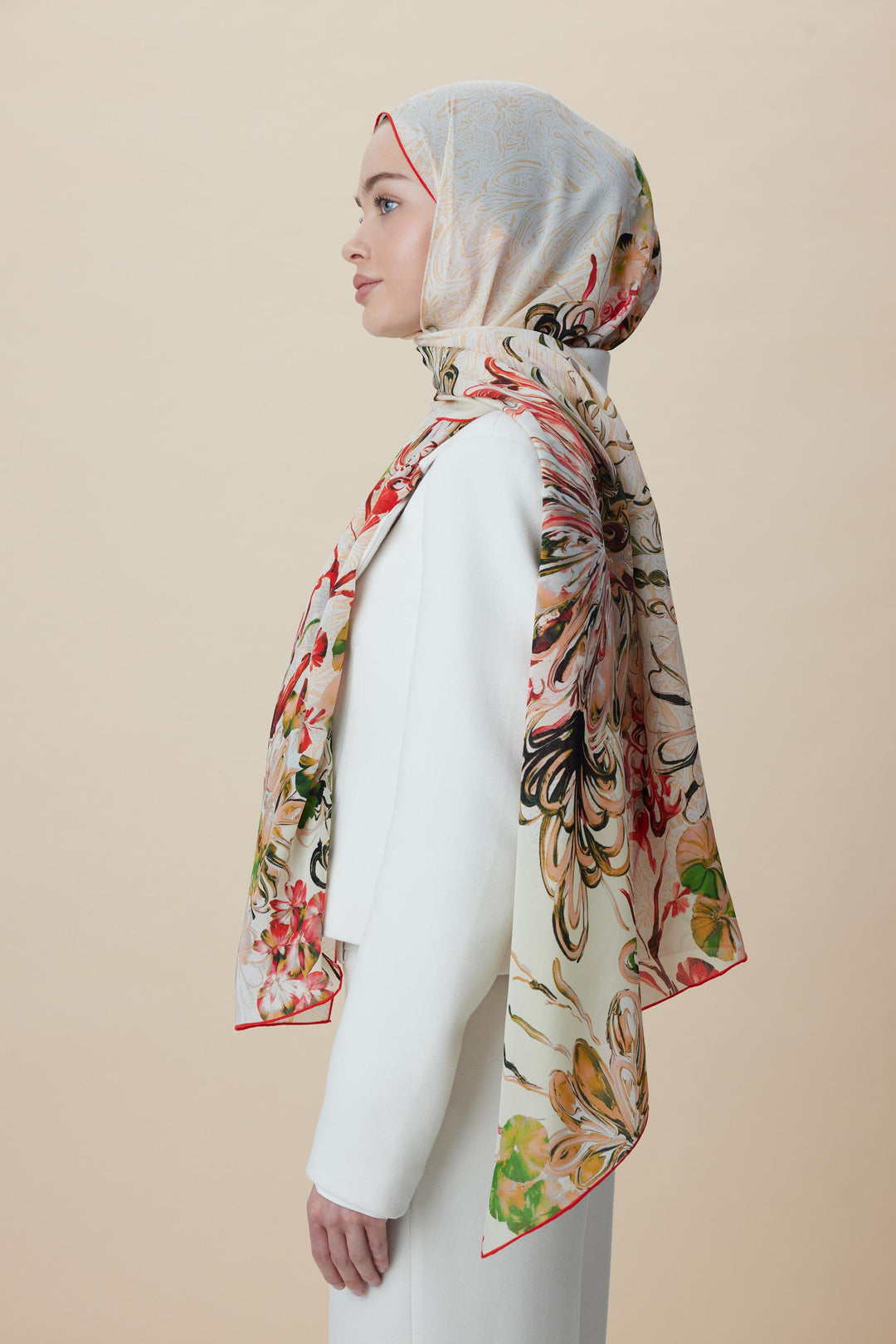 Maisa KORAL KREP İPEK ŞAL 70*190 CM - YEŞİL